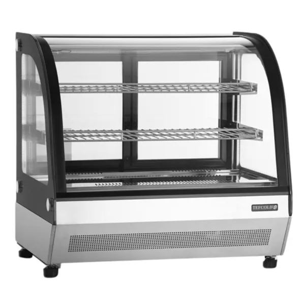 Vitrine Refrigerada Balcão 2 Portas de Vidro Pretas - 60 L