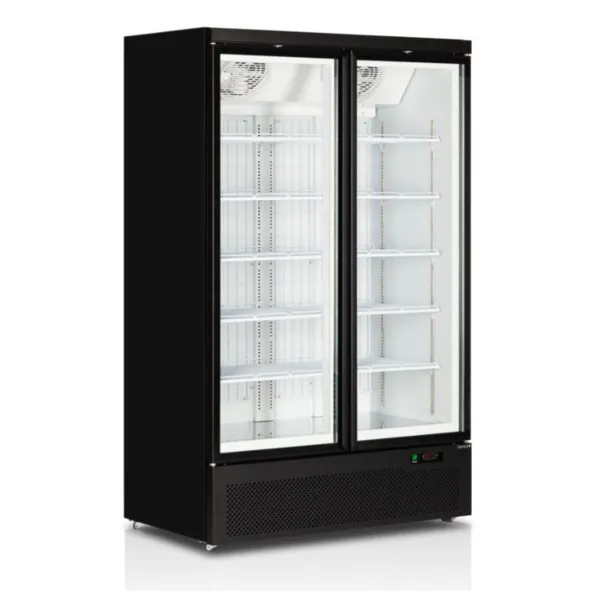 Vitrine Congelador Vertical Preto - 2 Portas de Vidro - 702 L
