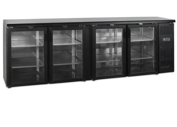 Arrière-Bar Refrigerado - 4 Portas de Vidro de Abrir - 605 L