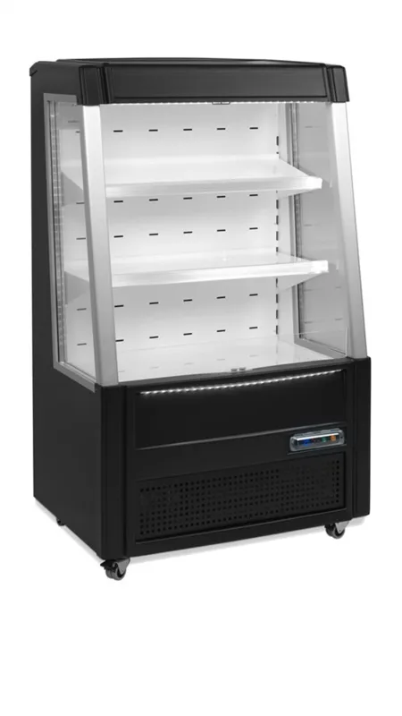 Vitrine Refrigerada Aberta Baixa em Preto - 242 L