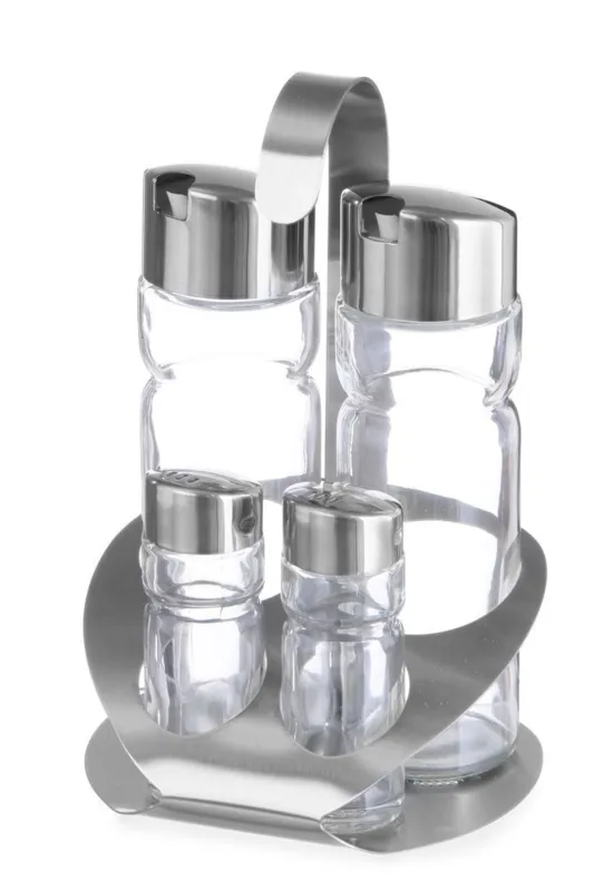 Conjunto de 4 Peças - Azeite, Vinagre, Pimenta e Sal