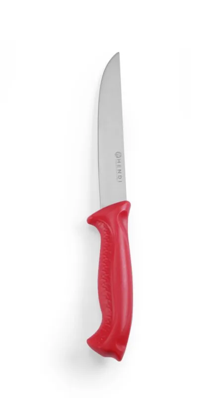 Faca de corte vermelha para carne crua - Lâmina de 15 cm