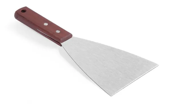 Raspador de Aço Inoxidável com Cabo de Madeira - 11,8 cm