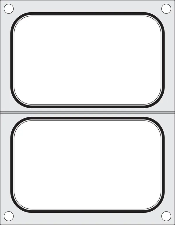 Matriz de Selagem para Seladora Manual - 2 Compartimentos 178 x 113 mm