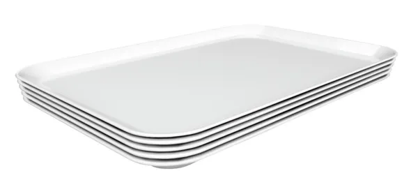 Prato de Apresentação Melamina Branco - L 280 x P 420 x H 17 mm - Lote de 5