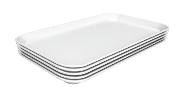 Prato de Apresentação Melamina Branco - L 190 x P 300 x H 17 mm - Lote de 5