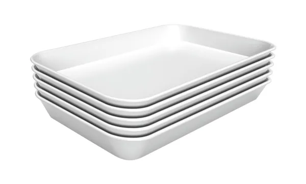 Prato de Apresentação Melamina Branco - L 250 x P 350 x H 40 mm - Lote de 5
