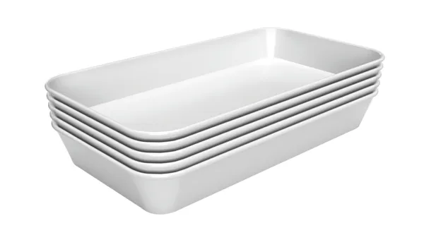 Prato de Apresentação Melamina Branco - L 160 x P 290 x H 17 mm - Lote de 5
