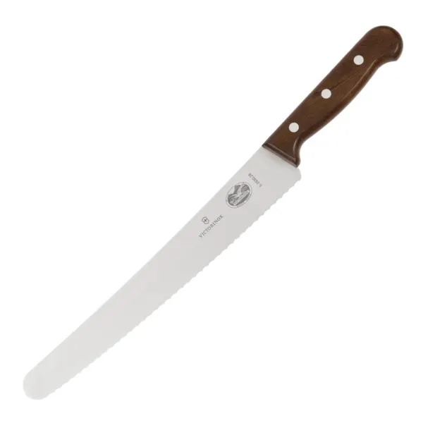 Faca de pastelaria lâmina curva dentada 25,5 cm