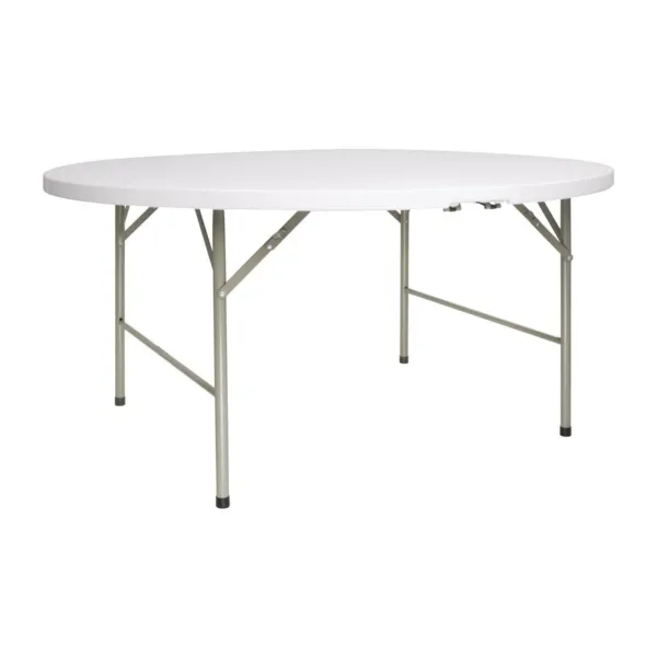 Mesa Redonda Dobrável ao Centro Branca - Ø 1530 mm