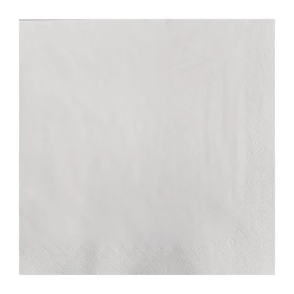 Guardanapo de mesa de papel branco - 2 dobras - 300 x 300 mm - Pacote com 1500
