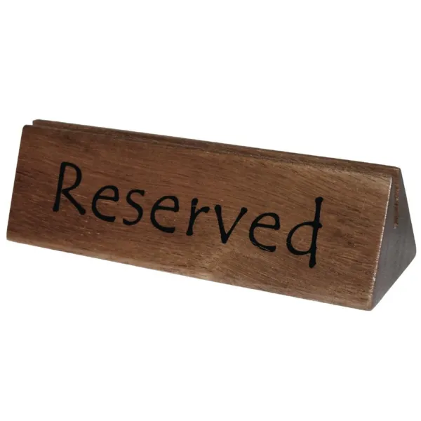 Cavalete de Madeira Reservado - 150 X 35 mm