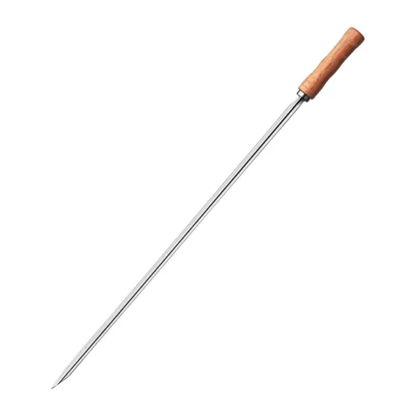 Espetinho de churrasco simples em madeira - L 550 mm