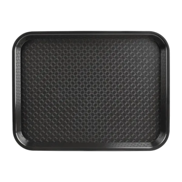 Tabuleiro de fast food em plástico preto