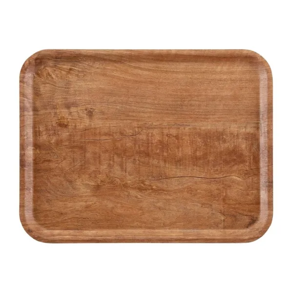 Tampo Laminado Superfície com Textura de Madeira de Oliveira Castanho 460 mm