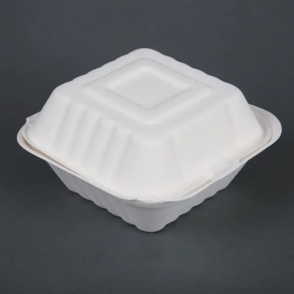 Caixas de hambúrguer compostáveis - L 149 mm - Pacote com 500