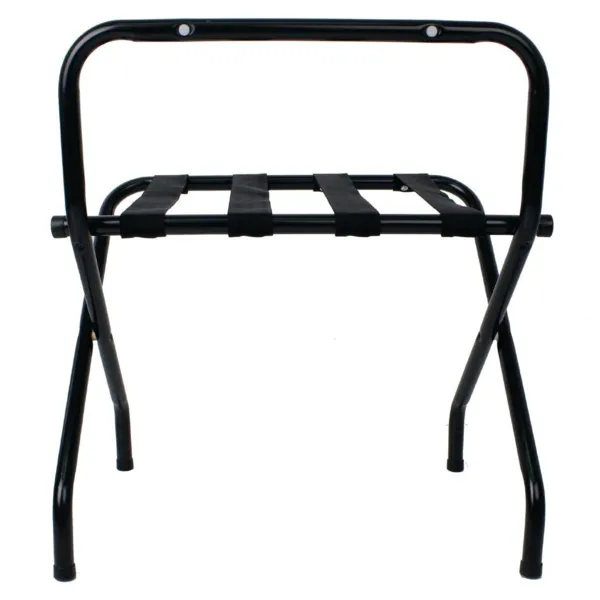 Suporte de bagagem dobrável preto