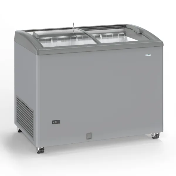 Congelador Aparência Inox com Portas de Vidro Deslizantes - 300 L