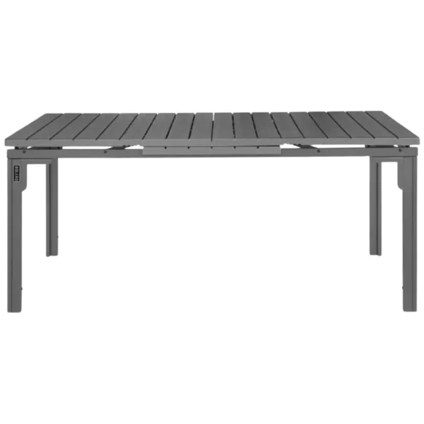 Mesa Extensível com Ripas Valletta em Cinza - 1800-2400 mm