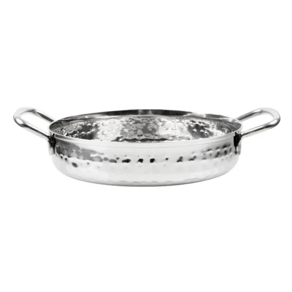 Prato em Inox Martelado Apresentação de Mesa 150mm