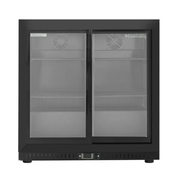 Bar Traseiro Refrigerado 212 L 2 Portas de Vidro Deslizantes 250 W, Frio Ventilado 2/8 °C, Preto, Bar &