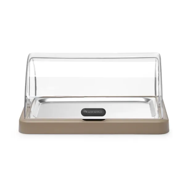 Vitrine de Buffet com Tampa Deslizante UNIQ - Bege