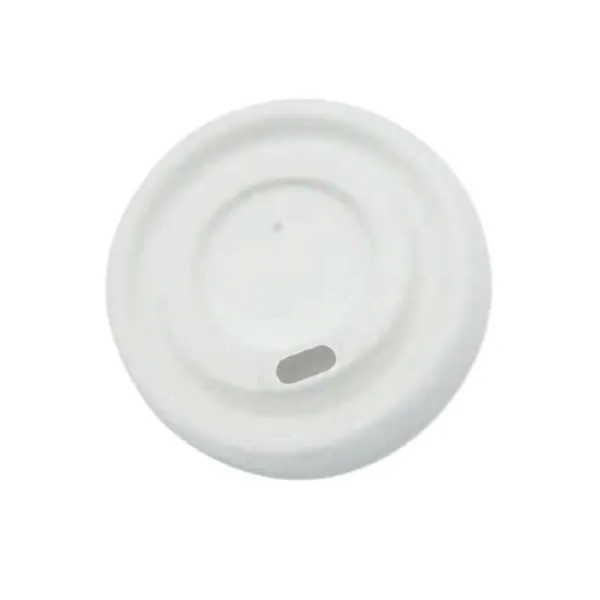 Tampa de Bagasse para Copo de Bambu 30 e 35 cl - Pacote com 50