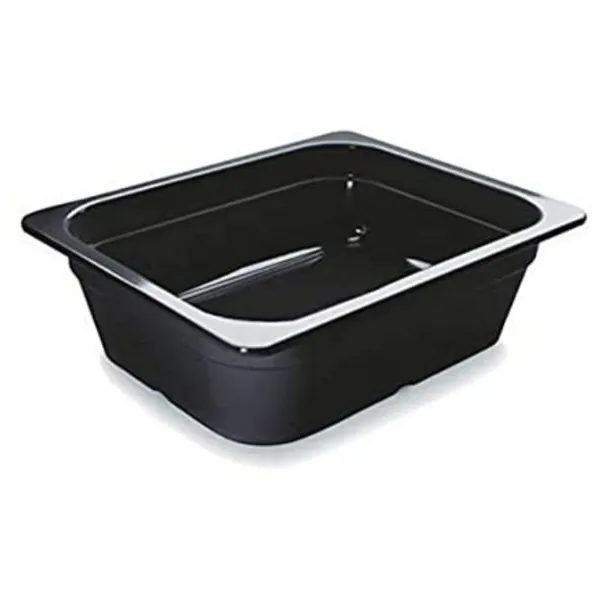 Bandeja de Gastronomia GN 1/2 Preto em Melamina - Profundidade 65 mm - 4,5 L