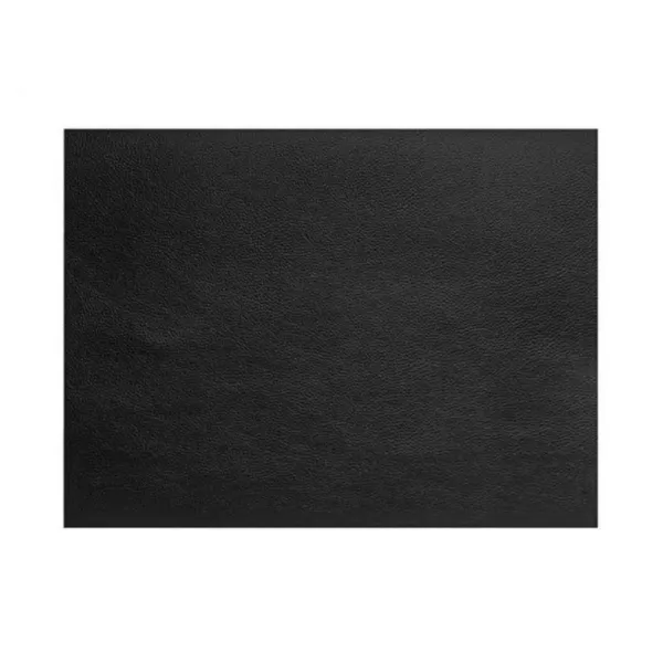 Jogo Americano Retangular em Couro Preto Granulado Cos - 45X30 cm