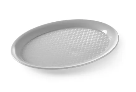 Tabuleiro de Serviço Fast Food Oval - Cinza