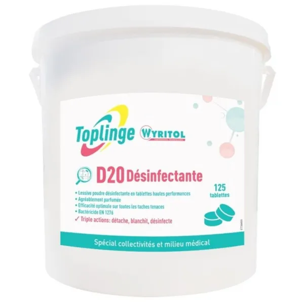 Tabletes Desinfetantes para Roupa - Lote de 125
