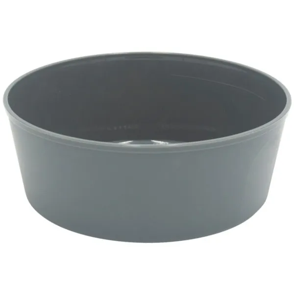 Tigela de salada reutilizável cinza em PP - 1200 ml - Conjunto de 24